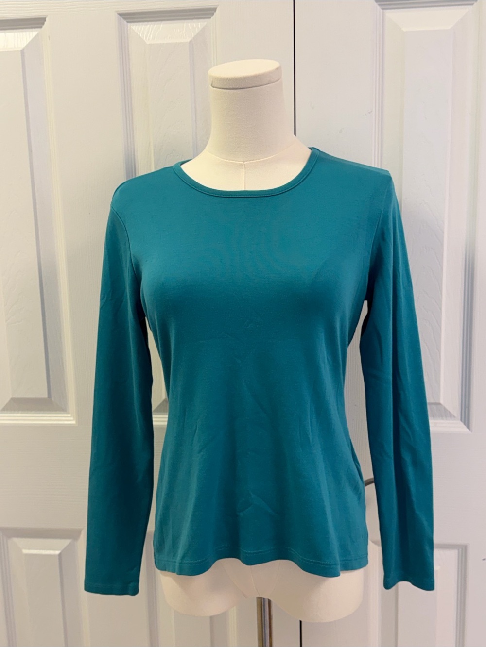 L.L.Bean Teal Supima Cotton Long Sleeve Shirt Women’s XS
